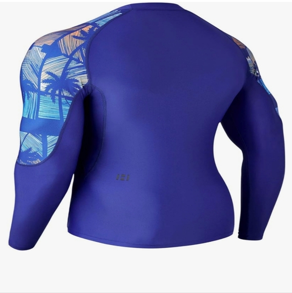 Men's Long Sleeve Rash Guard with UPF 50+ Sun Protection /Quick Drying Fabric - Picture 1 of 2